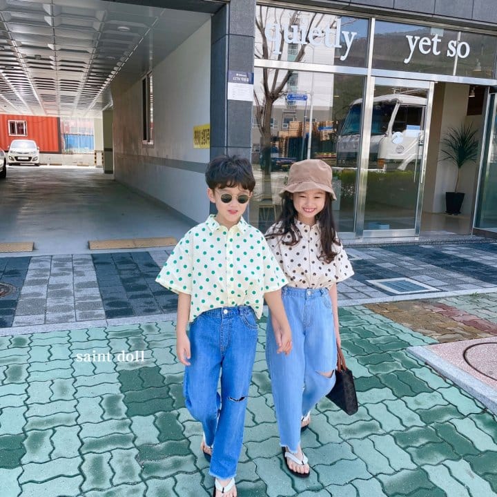SAINT DOLL - Korean Children Fashion - #Kfashion4kids - Cutting Straight Denim Pants - 6