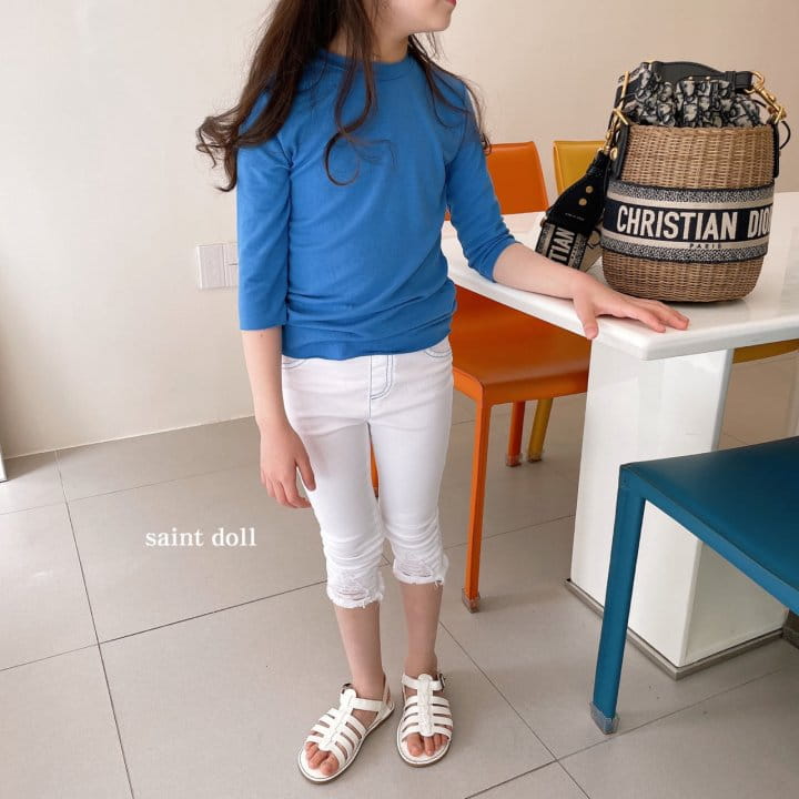 SAINT DOLL - Korean Children Fashion - #Kfashion4kids - Capri Vintage Skinny Jeans - 10