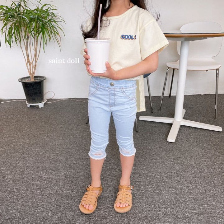 SAINT DOLL - Korean Children Fashion - #Kfashion4kids - Capri Vintage Skinny Jeans - 3