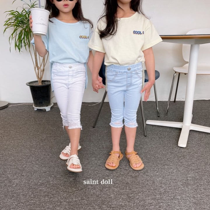 SAINT DOLL - Korean Children Fashion - #Kfashion4kids - Capri Vintage Skinny Jeans - 6