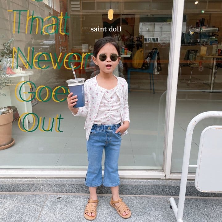 SAINT DOLL - Korean Children Fashion - #Kfashion4kids - Flower Sleeveless Cardigan Set - 11