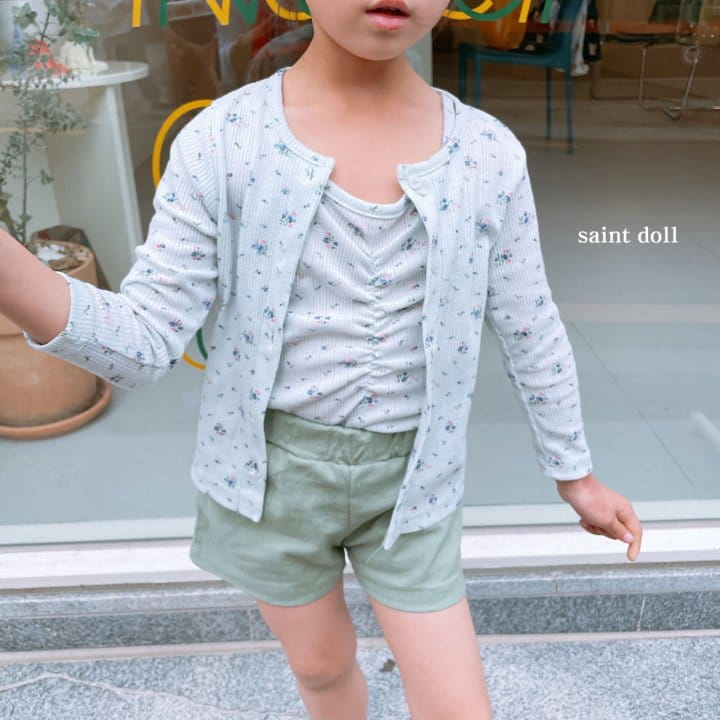 SAINT DOLL - Korean Children Fashion - #Kfashion4kids - Flower Sleeveless Cardigan Set - 12