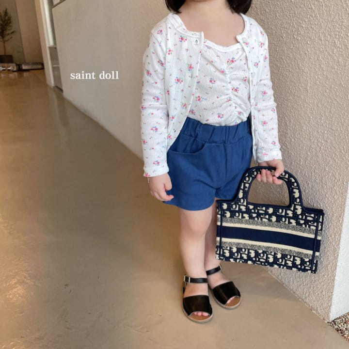 SAINT DOLL - Korean Children Fashion - #Kfashion4kids - Flower Sleeveless Cardigan Set - 2
