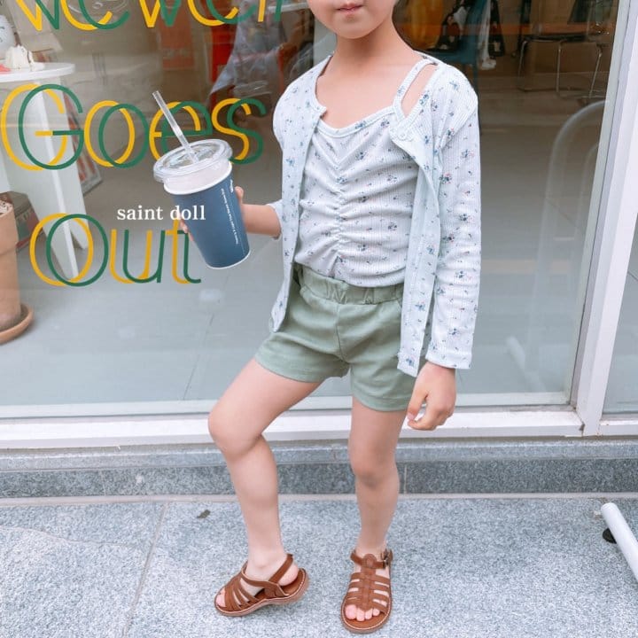 SAINT DOLL - Korean Children Fashion - #Kfashion4kids - Flower Sleeveless Cardigan Set - 8