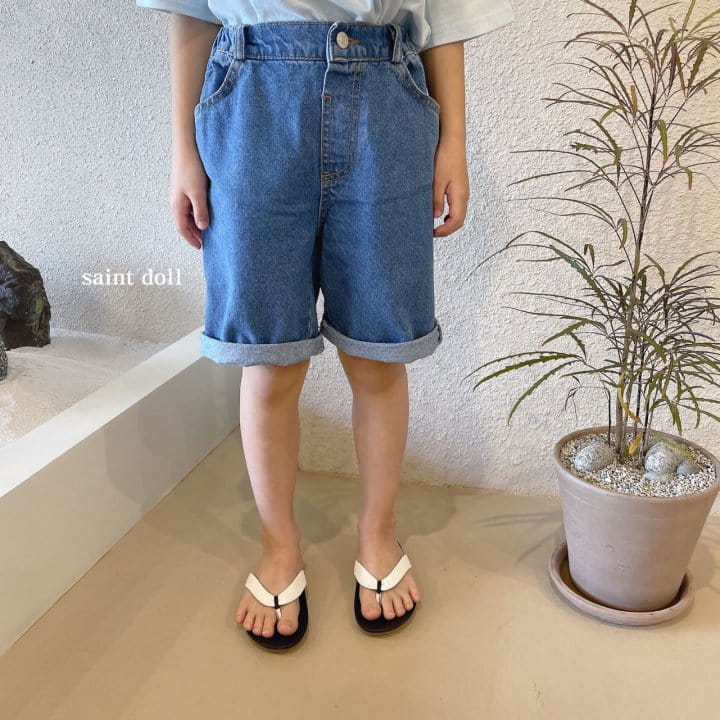SAINT DOLL - Korean Children Fashion - #Kfashion4kids - Shorts Denim Pants - 10