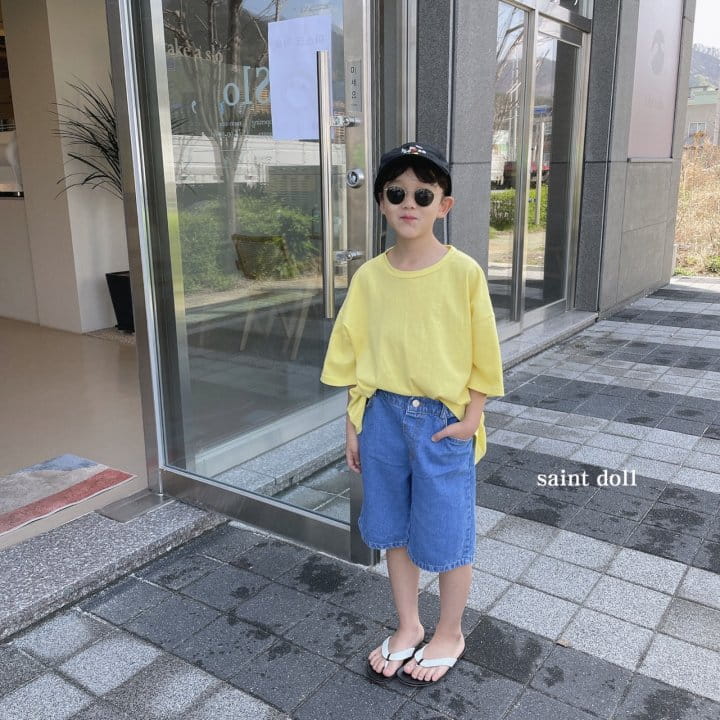 SAINT DOLL - Korean Children Fashion - #Kfashion4kids - Shorts Denim Pants - 8