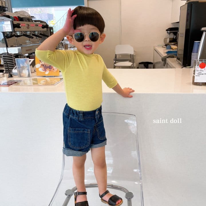 SAINT DOLL - Korean Children Fashion - #Kfashion4kids - Front Pocket Denim Shorts - 11