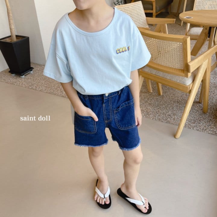 SAINT DOLL - Korean Children Fashion - #Kfashion4kids - Front Pocket Denim Shorts - 6