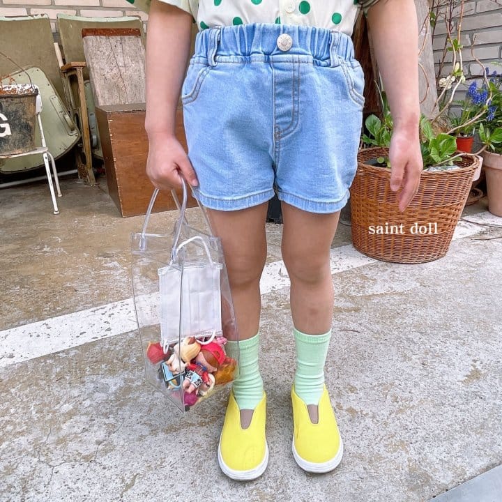 SAINT DOLL - Korean Children Fashion - #Kfashion4kids - Basic Denim Shorts - 8