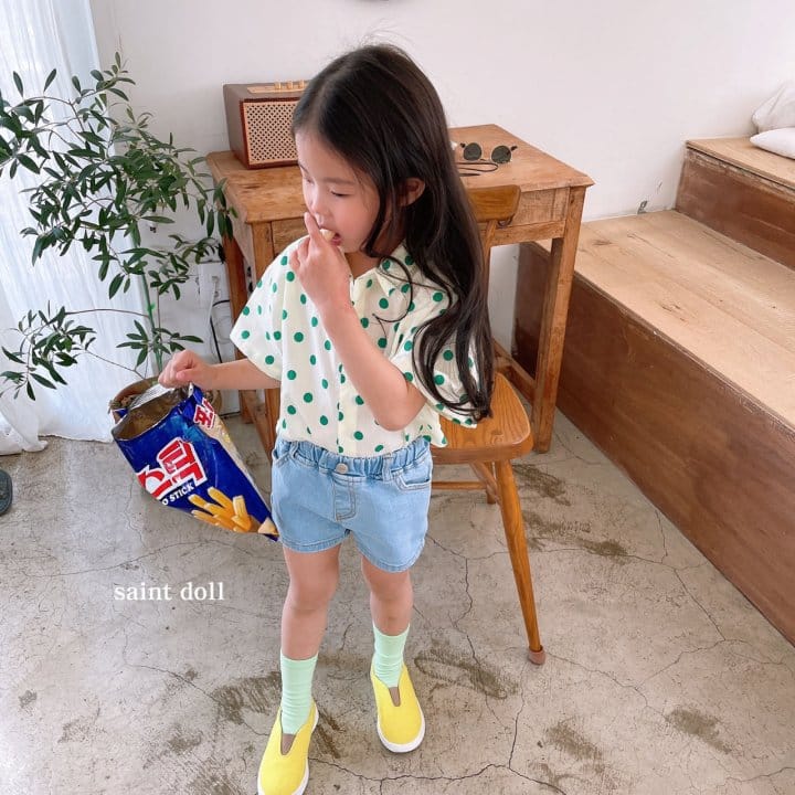 SAINT DOLL - Korean Children Fashion - #Kfashion4kids - Basic Denim Shorts - 9