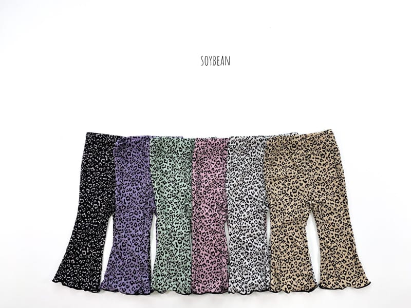 SOYBEAN - Korean Children Fashion - #Kfashion4kids - Leopard Pleats Bootscut Pants - 10