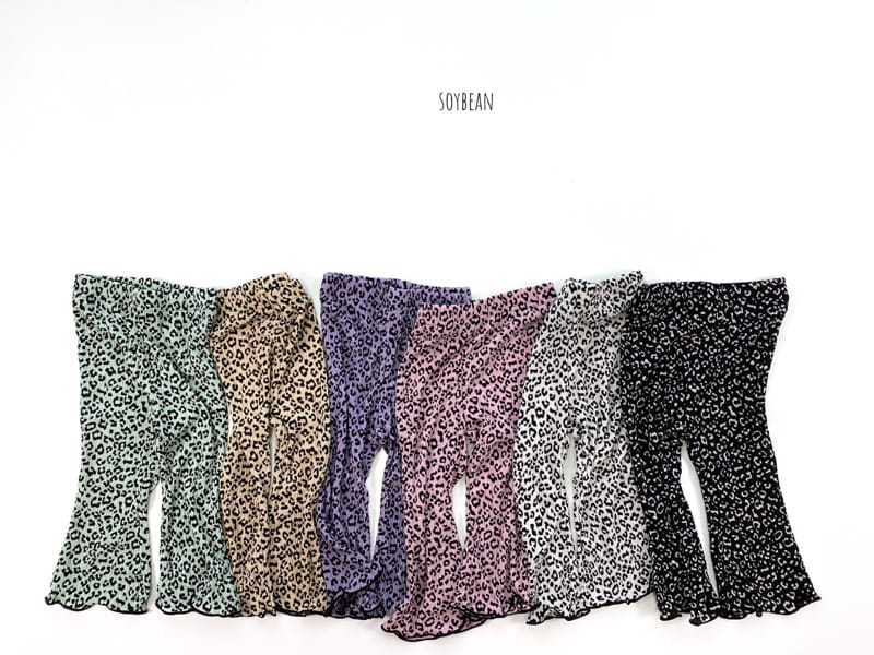 SOYBEAN - Korean Children Fashion - #Kfashion4kids - Leopard Pleats Bootscut Pants - 2