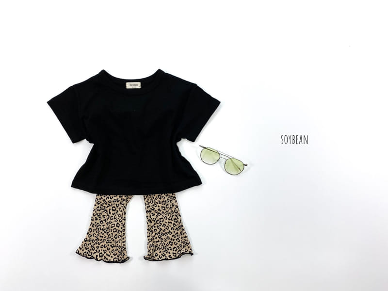 SOYBEAN - Korean Children Fashion - #Kfashion4kids - Leopard Pleats Bootscut Pants - 3