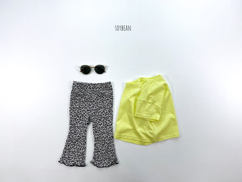 SOYBEAN - Korean Children Fashion - #Kfashion4kids - Leopard Pleats Bootscut Pants - 4