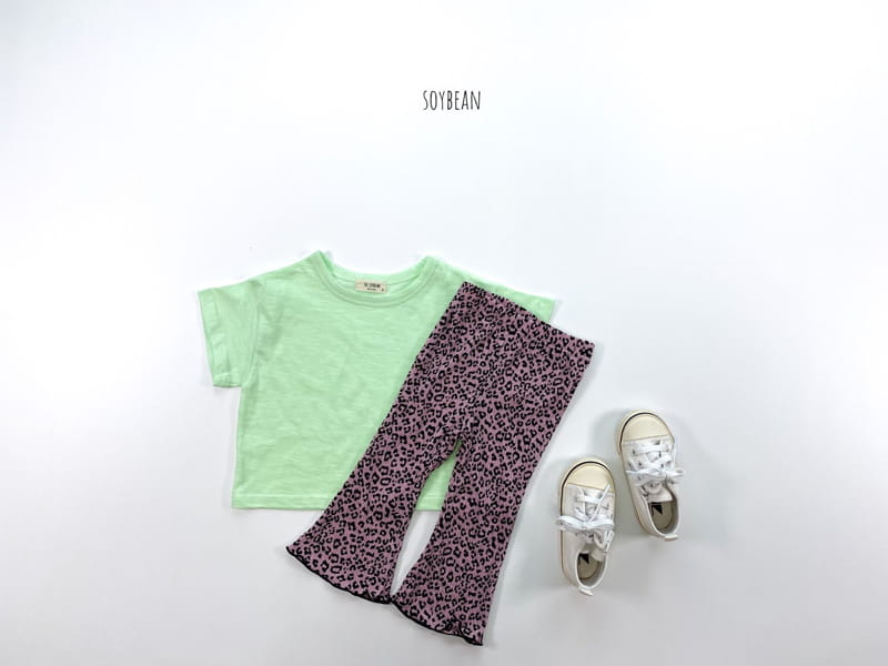 SOYBEAN - Korean Children Fashion - #Kfashion4kids - Leopard Pleats Bootscut Pants - 6