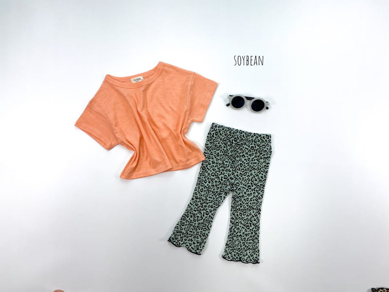 SOYBEAN - Korean Children Fashion - #Kfashion4kids - Leopard Pleats Bootscut Pants - 8