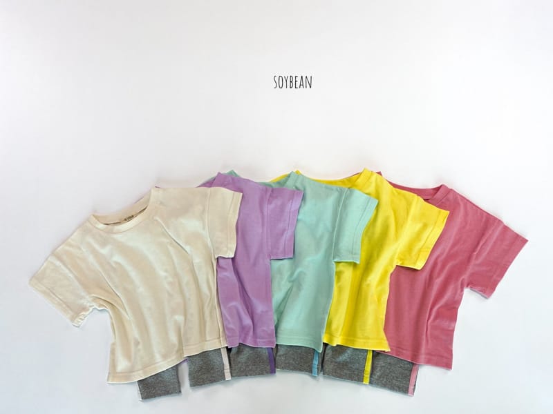 SOYBEAN - Korean Children Fashion - #Kfashion4kids - Long Tee+Tape Leggings Set - 10