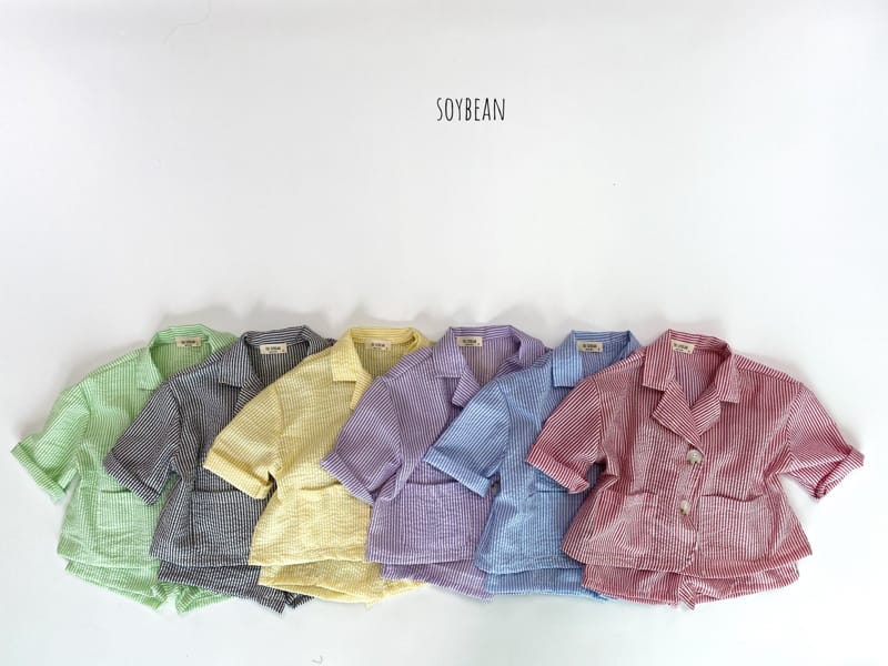 SOYBEAN - Korean Children Fashion - #Kfashion4kids - Seersucker Set up