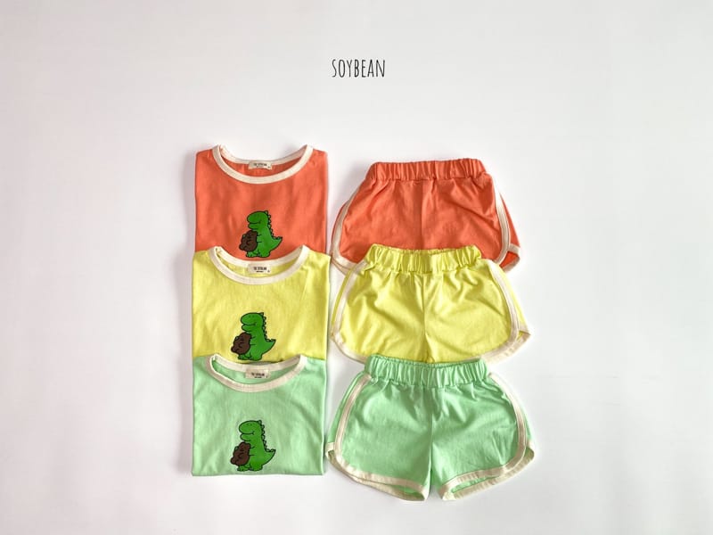 SOYBEAN - Korean Children Fashion - #Kfashion4kids - Bear Dinasour Top Bottom Set - 6