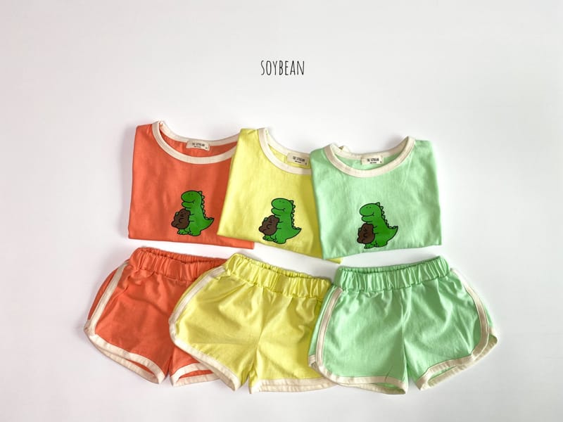 SOYBEAN - Korean Children Fashion - #Kfashion4kids - Bear Dinasour Top Bottom Set - 9