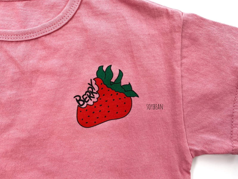SOYBEAN - Korean Children Fashion - #Kfashion4kids - Sweet Strawberry Top Bottom Set - 3