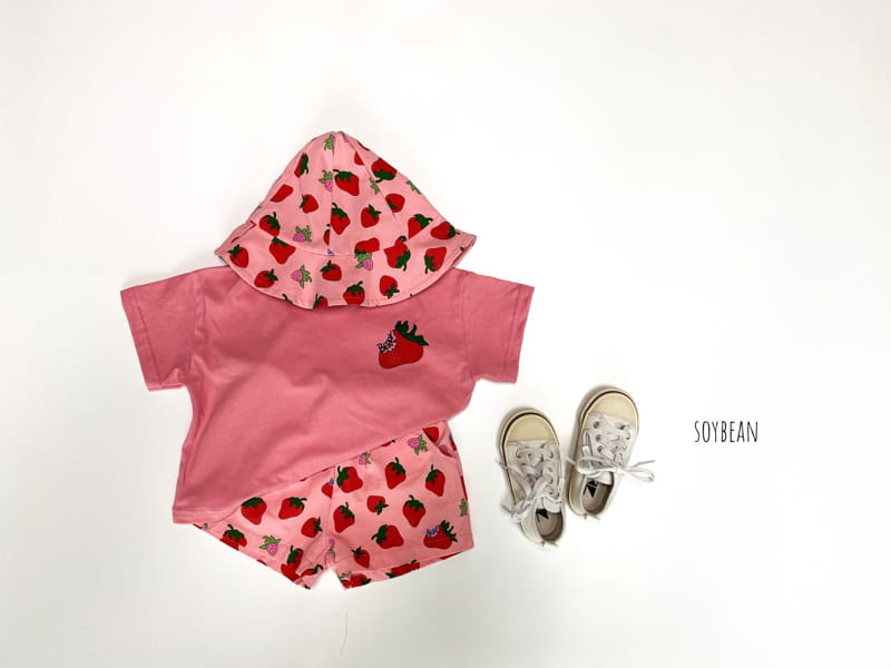 SOYBEAN - Korean Children Fashion - #Kfashion4kids - Sweet Strawberry Top Bottom Set - 5