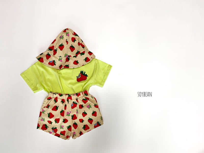 SOYBEAN - Korean Children Fashion - #Kfashion4kids - Sweet Strawberry Top Bottom Set - 6