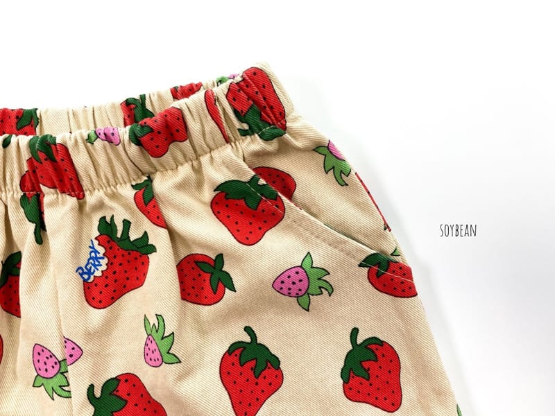 SOYBEAN - Korean Children Fashion - #Kfashion4kids - Sweet Strawberry Top Bottom Set - 8