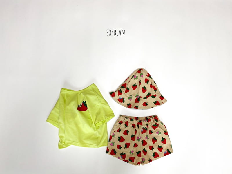 SOYBEAN - Korean Children Fashion - #Kfashion4kids - Sweet Strawberry Top Bottom Set - 9