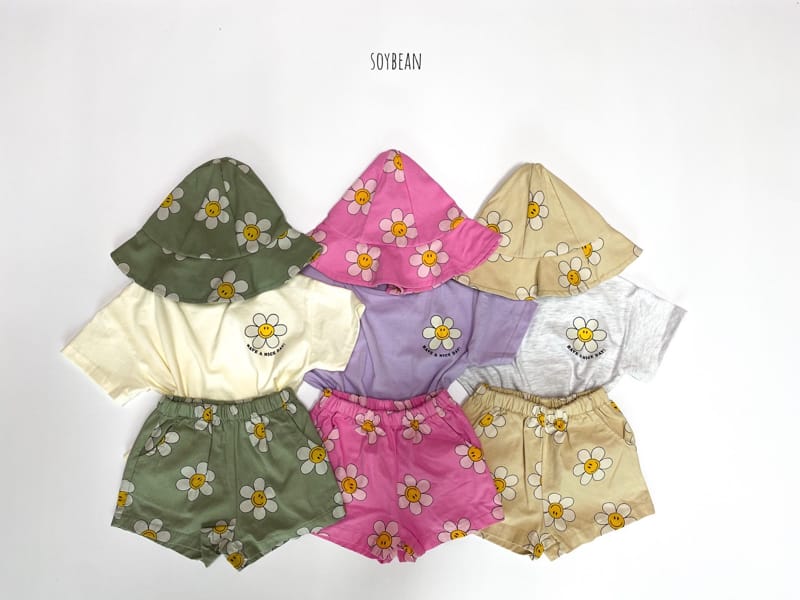 SOYBEAN - Korean Children Fashion - #Kfashion4kids - Smile Daisy Top Bottom Set
