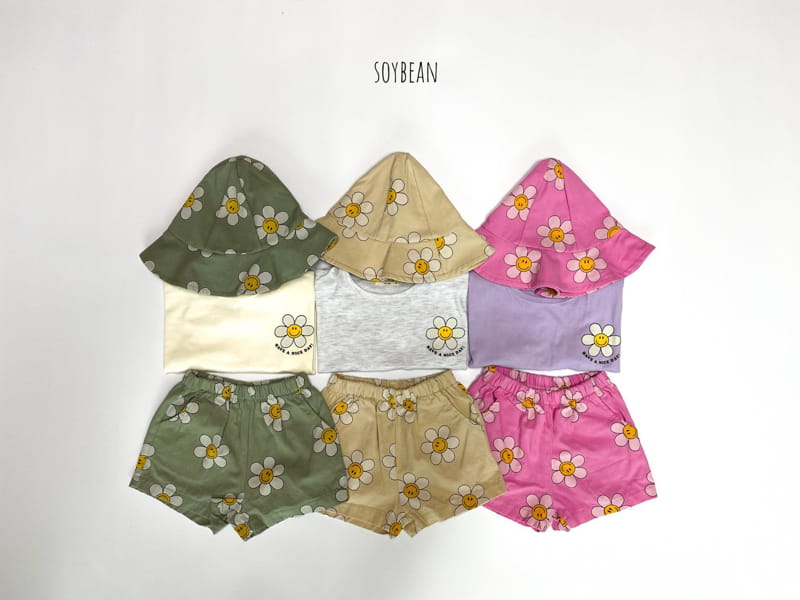SOYBEAN - Korean Children Fashion - #Kfashion4kids - Smile Daisy Top Bottom Set - 2
