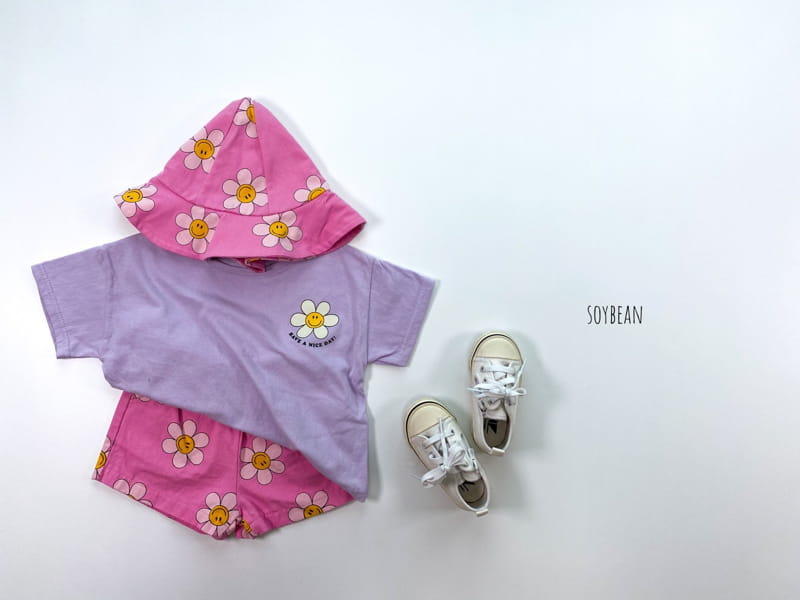 SOYBEAN - Korean Children Fashion - #Kfashion4kids - Smile Daisy Top Bottom Set - 3