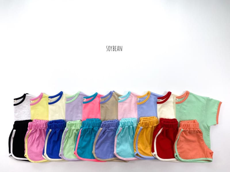 SOYBEAN - Korean Children Fashion - #Kfashion4kids - Macaron Top Bottom Set