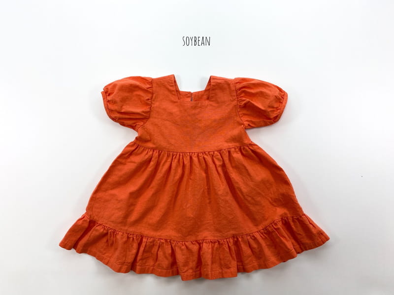SOYBEAN - Korean Children Fashion - #Kfashion4kids - Linen Square Neck One-piece - 4