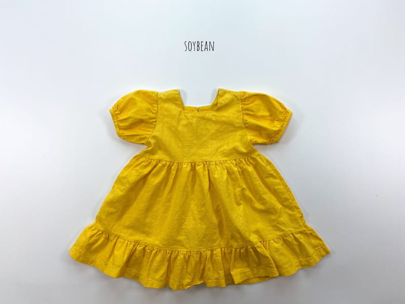 SOYBEAN - Korean Children Fashion - #Kfashion4kids - Linen Square Neck One-piece - 5
