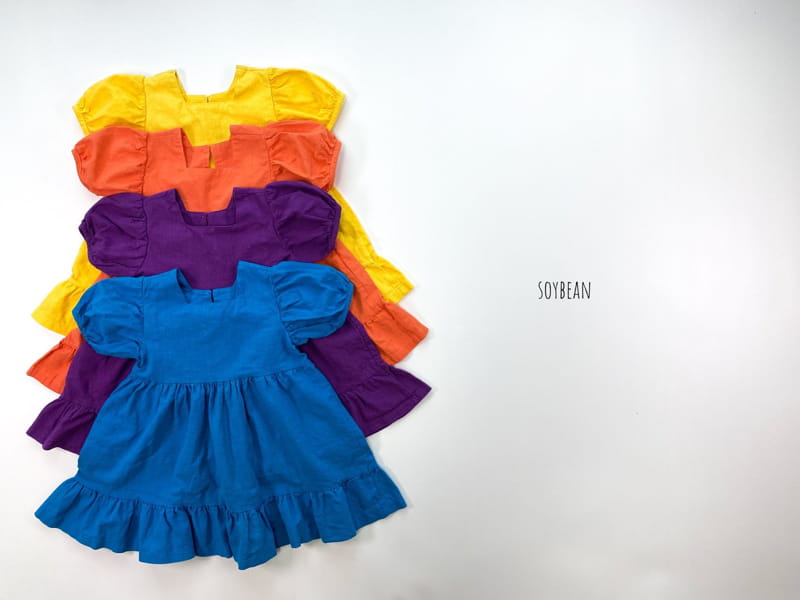 SOYBEAN - Korean Children Fashion - #Kfashion4kids - Linen Square Neck One-piece - 6