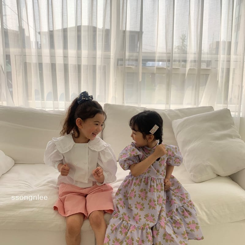 SSONGNLEE - Korean Children Fashion - #Kfashion4kids - Flower Pintuck One-piece with Mom - 5