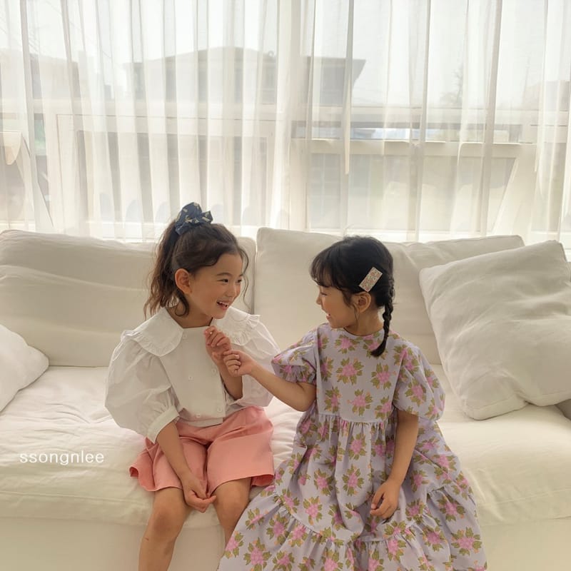 SSONGNLEE - Korean Children Fashion - #Kfashion4kids - Flower Pintuck One-piece with Mom - 6