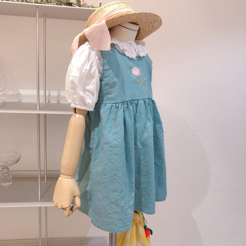 STUDIO M - Korean Children Fashion - #Kfashion4kids - Margaret Embroidery One-piece