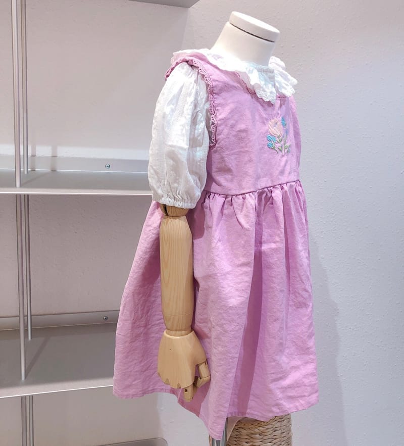 STUDIO M - Korean Children Fashion - #Kfashion4kids - Margaret Embroidery One-piece - 7