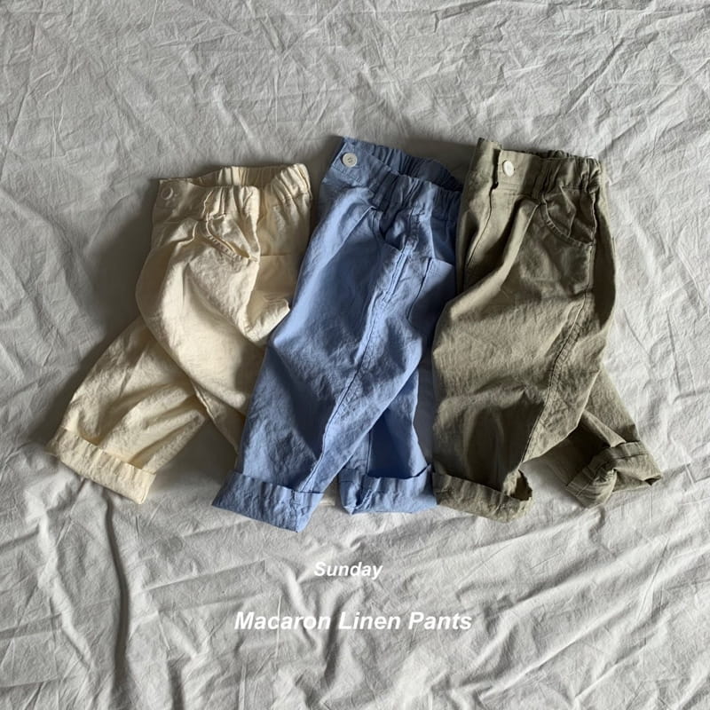 SUNDAY CLOSET - Korean Children Fashion - #Kfashion4kids - Macroon Linen Pants