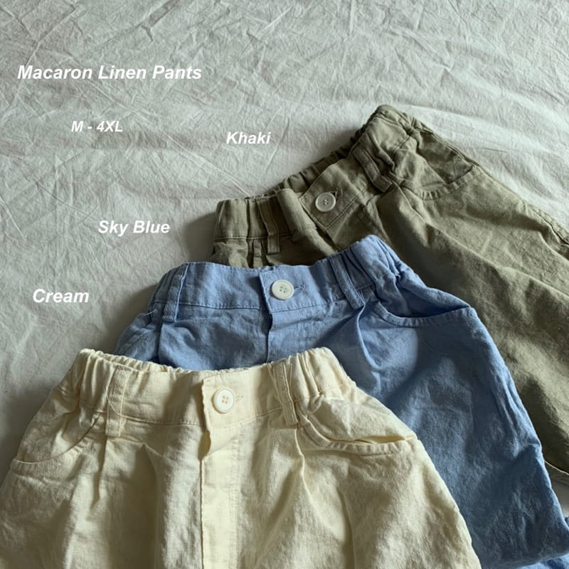 SUNDAY CLOSET - Korean Children Fashion - #Kfashion4kids - Macroon Linen Pants - 3