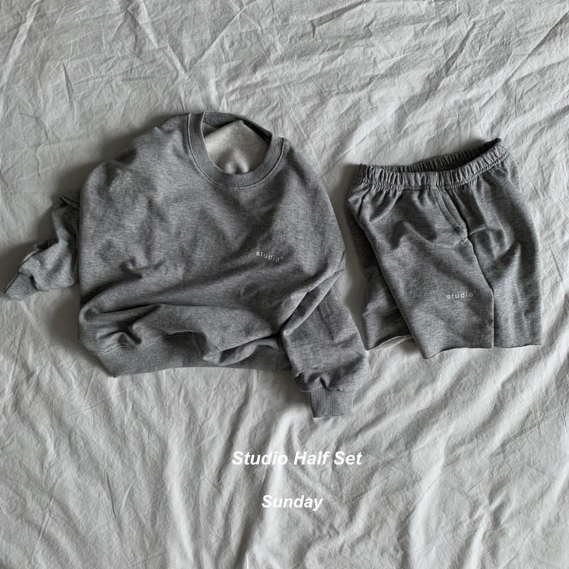 SUNDAY CLOSET - Korean Children Fashion - #Kfashion4kids - Studio Shorts Sweatshirt Set - 10