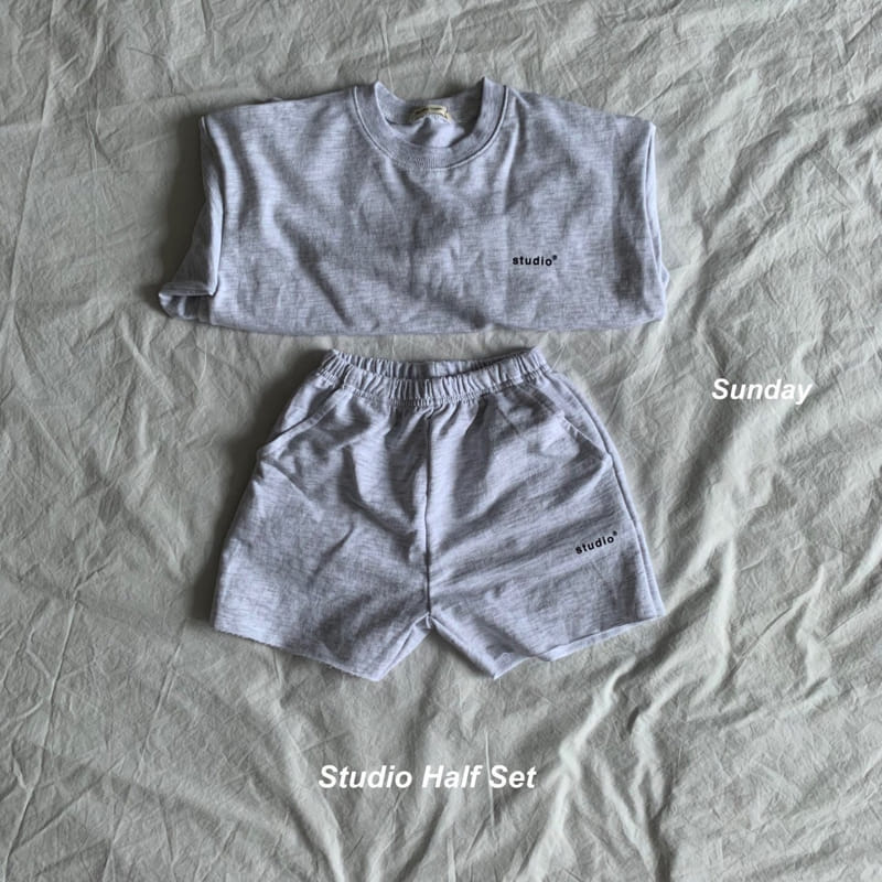 SUNDAY CLOSET - Korean Children Fashion - #Kfashion4kids - Studio Shorts Sweatshirt Set - 4