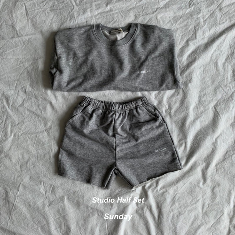 SUNDAY CLOSET - Korean Children Fashion - #Kfashion4kids - Studio Shorts Sweatshirt Set - 5