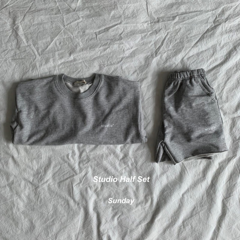 SUNDAY CLOSET - Korean Children Fashion - #Kfashion4kids - Studio Shorts Sweatshirt Set - 7