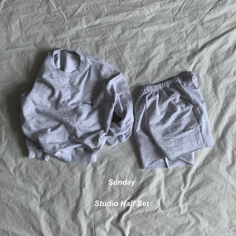 SUNDAY CLOSET - Korean Children Fashion - #Kfashion4kids - Studio Shorts Sweatshirt Set - 8