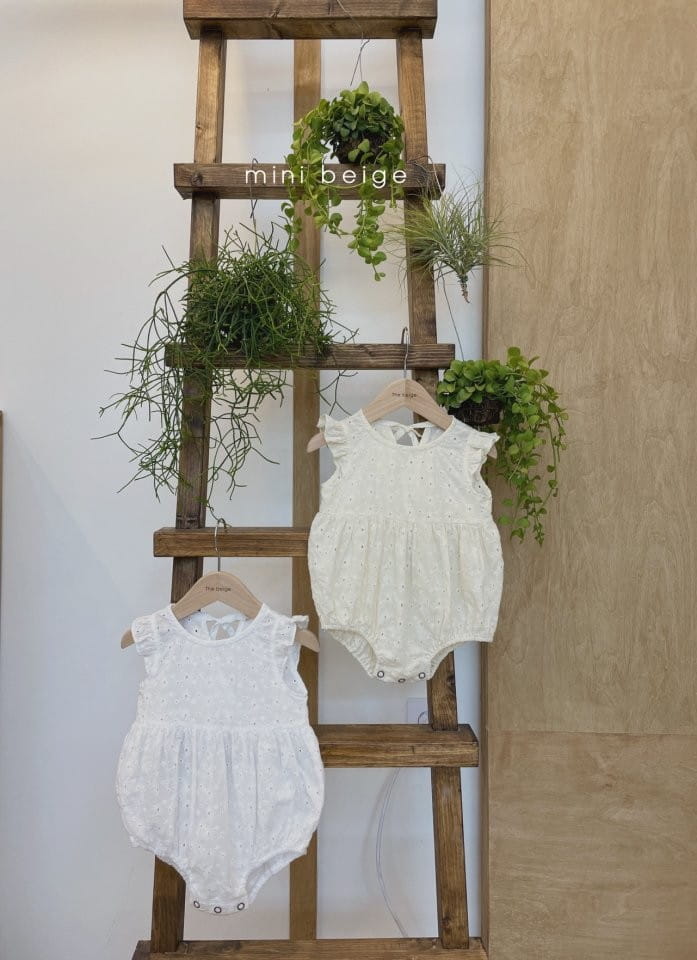 THE BEIGE - Korean Children Fashion - #Kfashion4kids - Rose Frill Bodysuit with Bonnet - 10