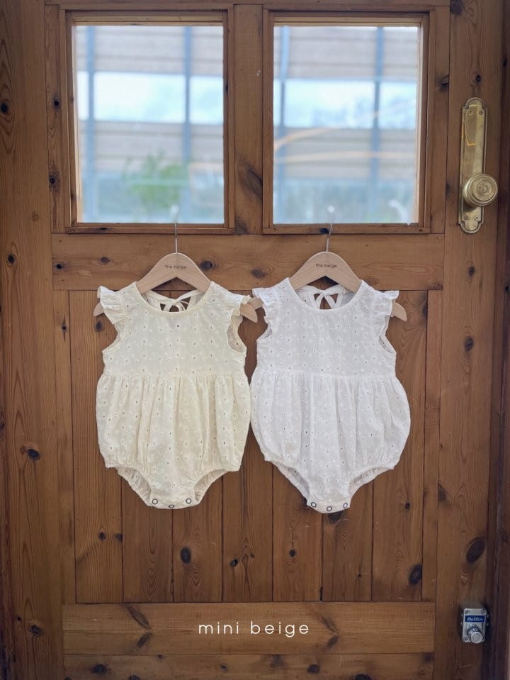 THE BEIGE - Korean Children Fashion - #Kfashion4kids - Rose Frill Bodysuit with Bonnet - 12