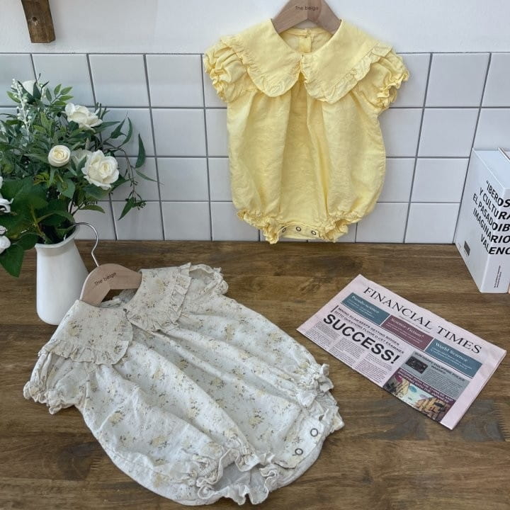THE BEIGE - Korean Children Fashion - #Kfashion4kids - Frill Collar Bodysuit - 2